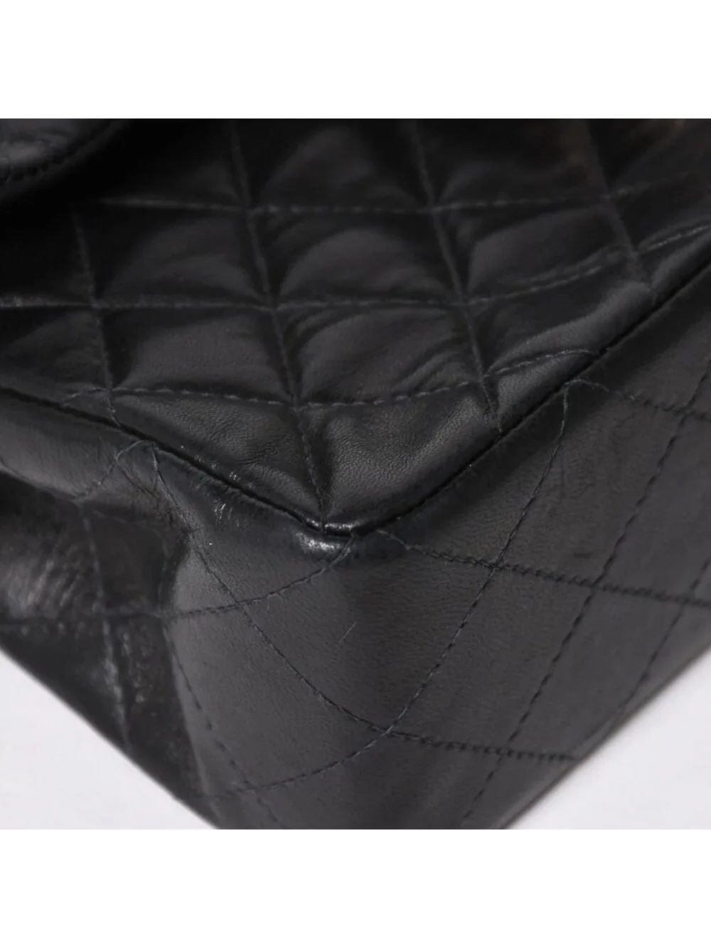 Chanel Quilted 23 Double Flap Chain Shoulder Bag CC Logo Lambskin Black
